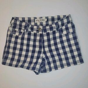 Mini Boden Navy and White Gingham Shorts